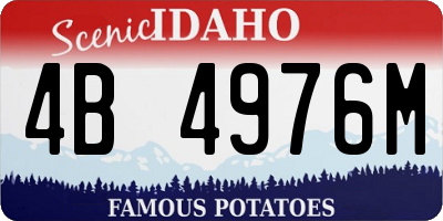 ID license plate 4B4976M