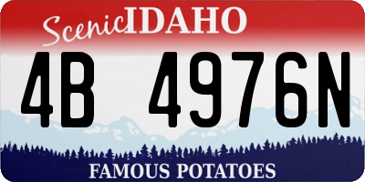 ID license plate 4B4976N