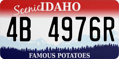ID license plate 4B4976R