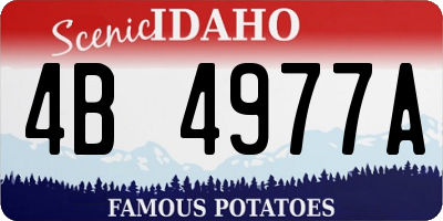ID license plate 4B4977A