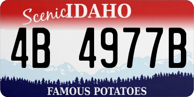 ID license plate 4B4977B