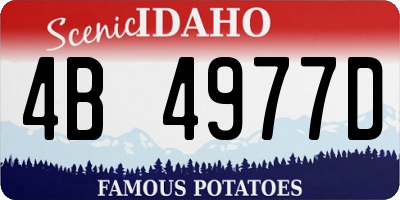 ID license plate 4B4977D
