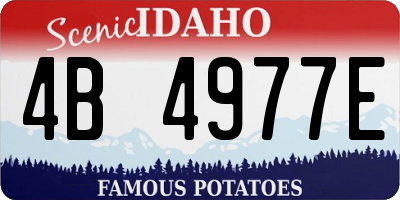 ID license plate 4B4977E