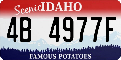ID license plate 4B4977F