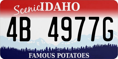 ID license plate 4B4977G