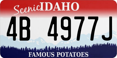 ID license plate 4B4977J