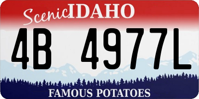 ID license plate 4B4977L