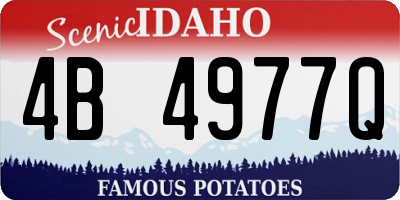 ID license plate 4B4977Q