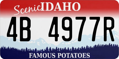 ID license plate 4B4977R