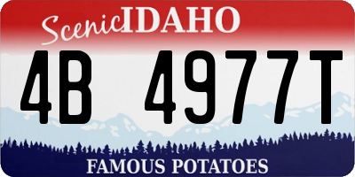 ID license plate 4B4977T