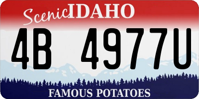 ID license plate 4B4977U