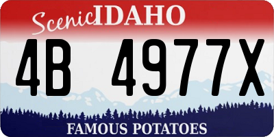 ID license plate 4B4977X