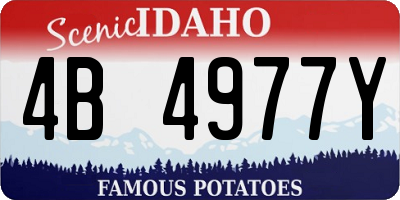 ID license plate 4B4977Y
