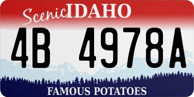 ID license plate 4B4978A