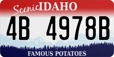 ID license plate 4B4978B