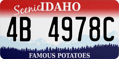 ID license plate 4B4978C
