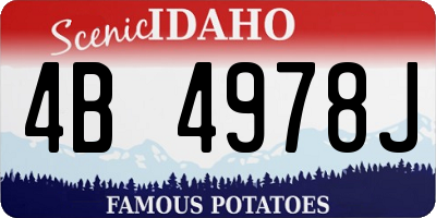 ID license plate 4B4978J