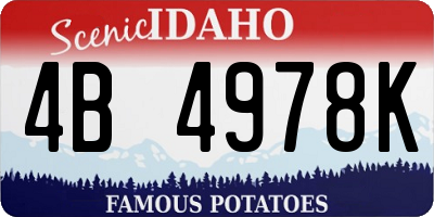 ID license plate 4B4978K
