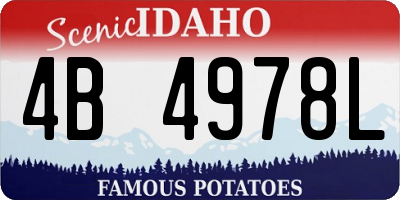 ID license plate 4B4978L