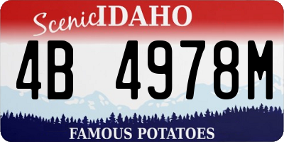 ID license plate 4B4978M