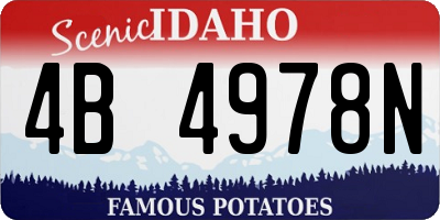 ID license plate 4B4978N