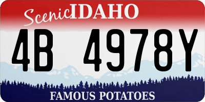 ID license plate 4B4978Y