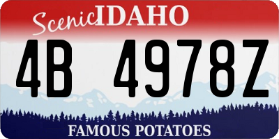 ID license plate 4B4978Z