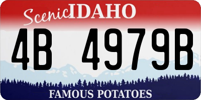 ID license plate 4B4979B