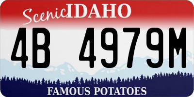 ID license plate 4B4979M