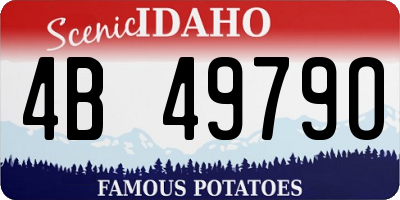ID license plate 4B4979O