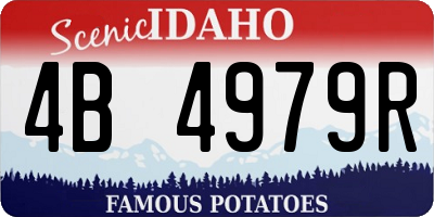 ID license plate 4B4979R