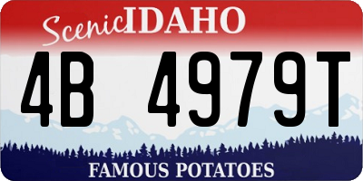 ID license plate 4B4979T