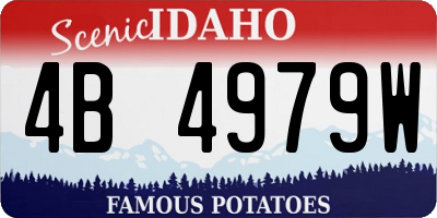 ID license plate 4B4979W