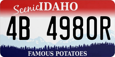 ID license plate 4B4980R