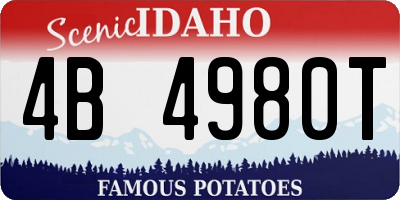 ID license plate 4B4980T