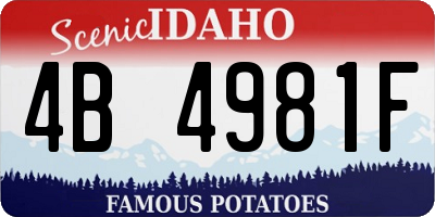 ID license plate 4B4981F