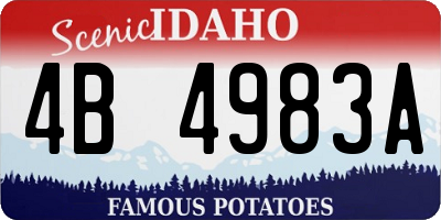 ID license plate 4B4983A