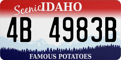 ID license plate 4B4983B