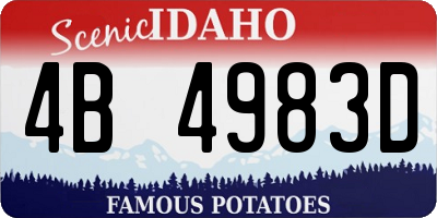 ID license plate 4B4983D