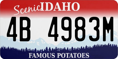 ID license plate 4B4983M