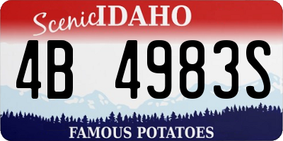 ID license plate 4B4983S
