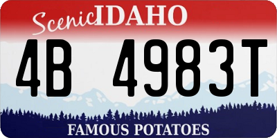 ID license plate 4B4983T