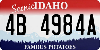 ID license plate 4B4984A