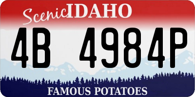 ID license plate 4B4984P