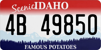 ID license plate 4B4985O