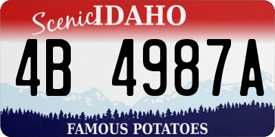 ID license plate 4B4987A