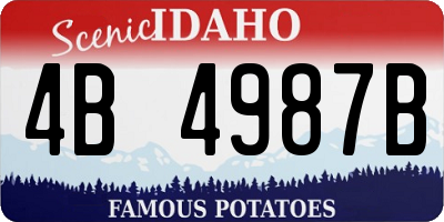 ID license plate 4B4987B