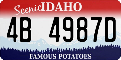 ID license plate 4B4987D