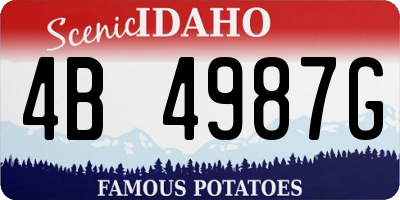 ID license plate 4B4987G