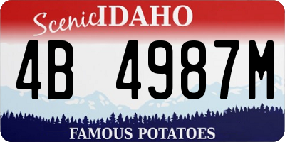 ID license plate 4B4987M